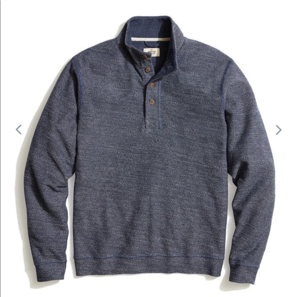 Marine Layer Clayton Pullover Sweater in Dark Denim Sz XL